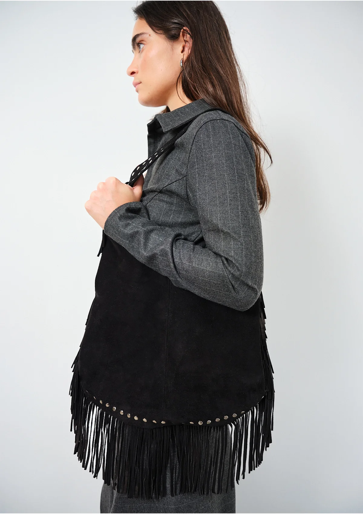 Suerte Bag Noir Suede - Image 4